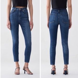AGOLDE High Rise Blue Mom Jeans